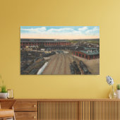 Pocatello, ID - Train Depot Round House en Canvas Afdruk (Insitu (Woonkamer))
