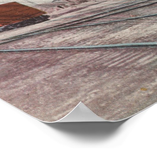 Pocatello, ID - Treinen en mensen rond treinen Poster (Hoek)