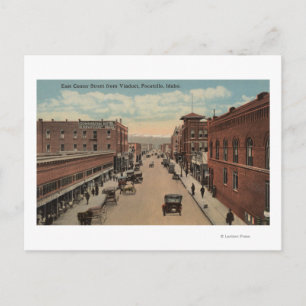 Pocatello, ID - Uitzicht van E. Center Briefkaart
