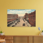 Pocatello, ID - Uitzicht van E. Center Canvas Afdruk (Insitu (Woonkamer))