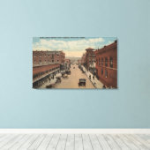 Pocatello, ID - Uitzicht van E. Center Canvas Afdruk (Insitu (Houten vloer))