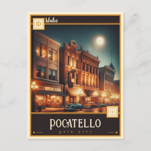 Pocatello, Idaho |  Briefkaart (Voorkant)