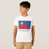 Pocatello Idaho City Flag Boy T-Shirt (Voorkant volledig)