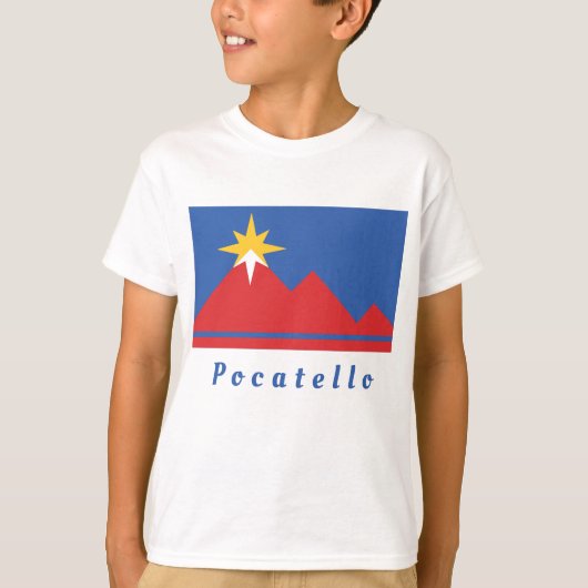 Pocatello Idaho City Flag Boy T-Shirt (Voorkant)