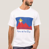 Pocatello Idaho City Flag Mannen T-Shirt (Voorkant)