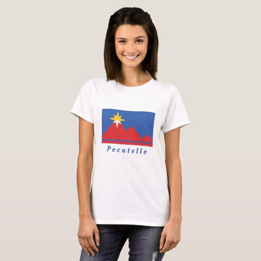 Pocatello Idaho City Flag Women's T-Shirt (Voorkant volledig)