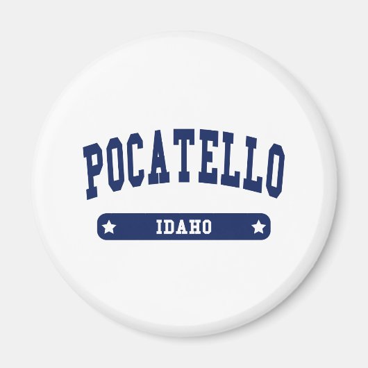Pocatello Idaho College Stijl T-shirts Magneet (Voorkant)