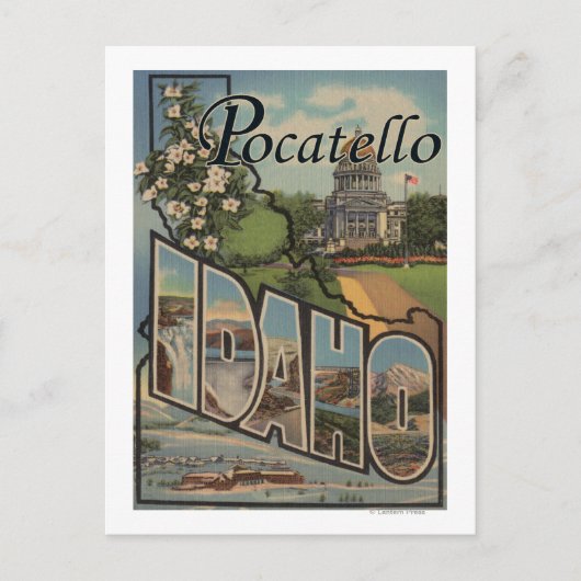 Pocatello, Idaho - Grote letterscènes Briefkaart (Voorkant)