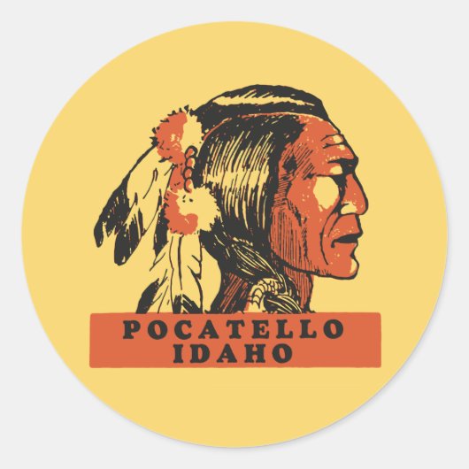 Pocatello Idaho Ronde Sticker (Voorkant)