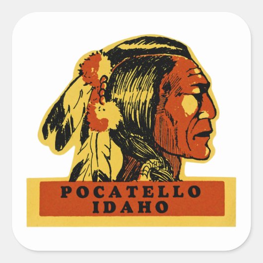 Pocatello Idaho Vierkante Sticker (Voorkant)