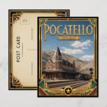 Pocatello Idaho Vintage Art Deco Gouden Tijdperk