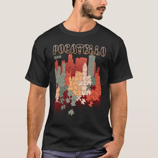 Pocatello In Idaho Travel Souvenir T-shirt (Voorkant)