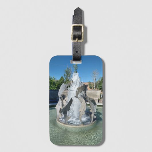 Pocatello Simplot Square Fountain Bagagelabel (Voorkant (verticaal))