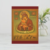 Pochaev icoon van de Moeder Gods gebedskaart Bedankkaart (Staand voorkant)