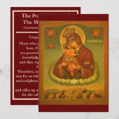 Pochaev icoon van de Moeder Gods gebedskaart Bedankkaart (Voorkant / Achterkant)