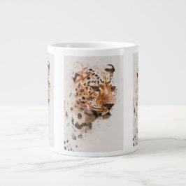 POCHELOK MET GEZICHT VAN EEN JAGUAR GROTE KOFFIEKOP