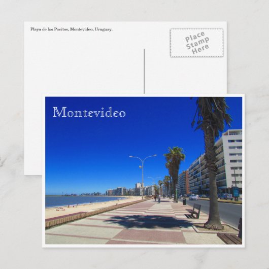 pocitos rambla montevideo briefkaart (Voorkant / Achterkant)