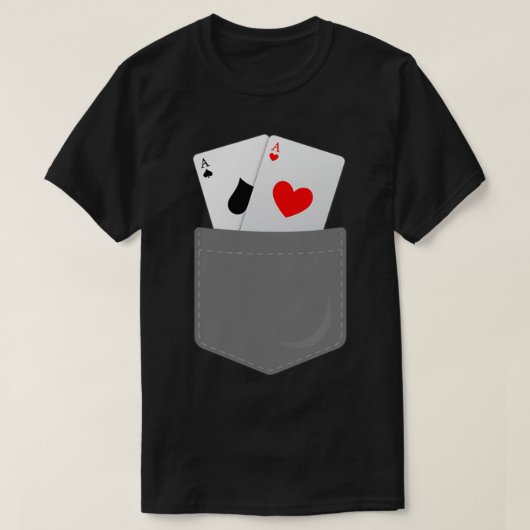 Pocket Aces Fau Pocket Aces Poker Gift T-shirt (Design voorkant)
