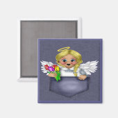 Pocket Angel Blonde Magneet (Voorkant / Achterkant)