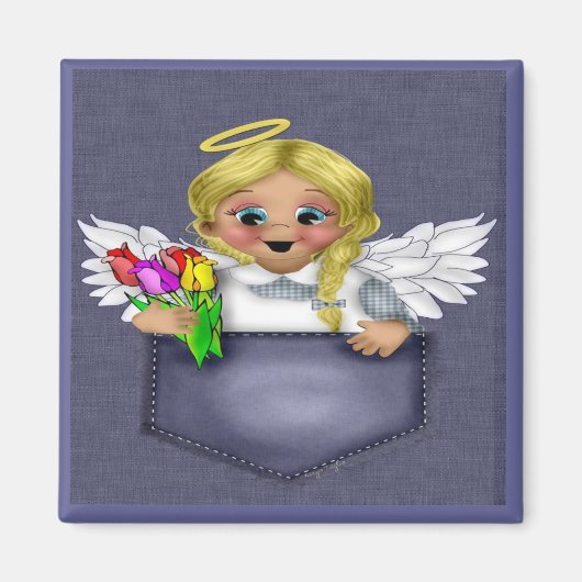 Pocket Angel Blonde Magneet (Voorkant)