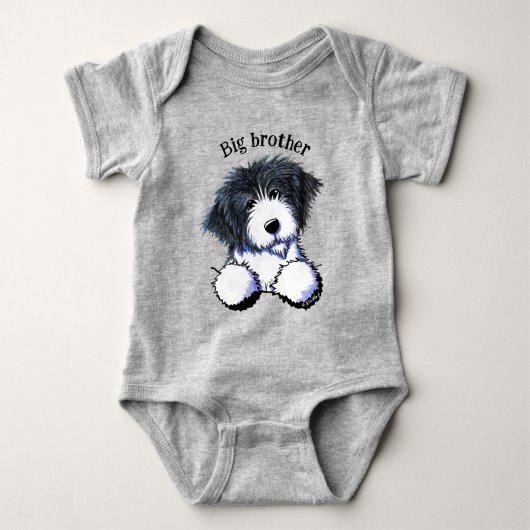 Pocket Bearded Collie Baby Bodysuit (Voorkant)