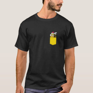 Pocket Bee Santa Hat Xmas Beekeeper Funny Christma T-shirt