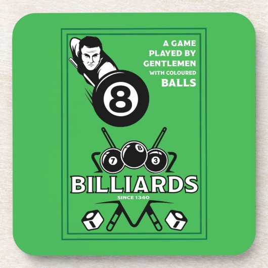 pocket billards bier onderzetter (Voorkant)