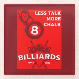  pocket billards glazen onderzetter