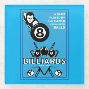  pocket billards glazen onderzetter