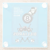 pocket billards glazen onderzetter (Achterkant)