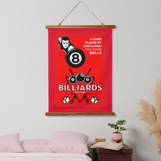 pocket billards hangend wandkleed (Slaapkamer)