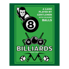  pocket billards perfect poster