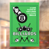  pocket billards raamsticker (Vel 2)