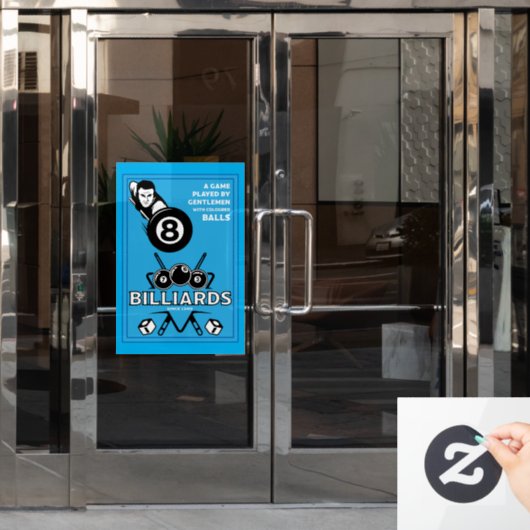  pocket billards raamsticker (Kantoordeur)