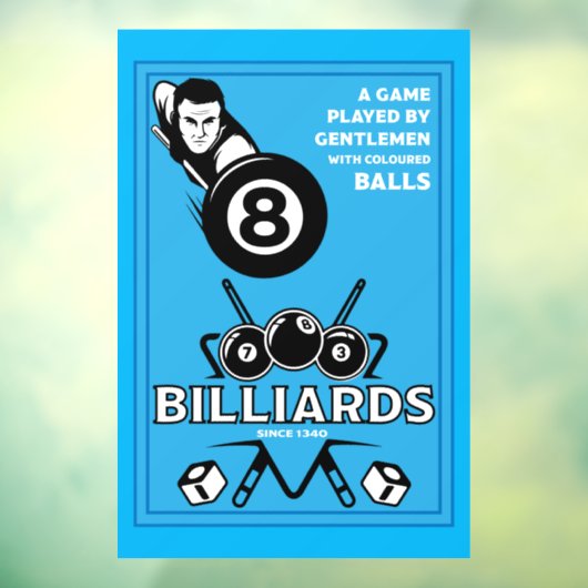  pocket billards raamsticker (Vel 3)