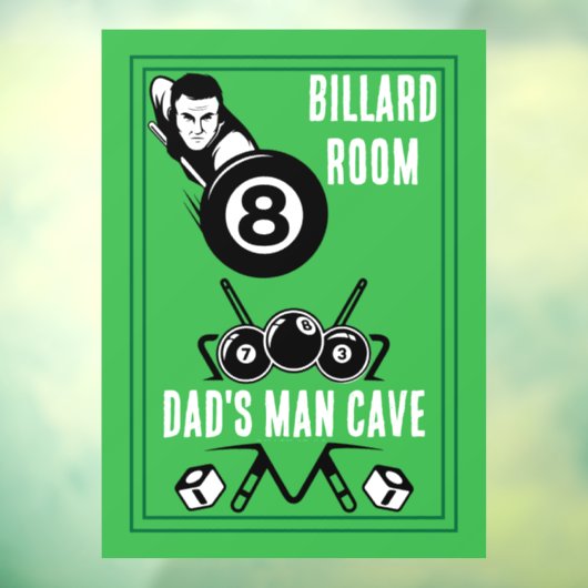  pocket billards raamsticker (Vel 3)