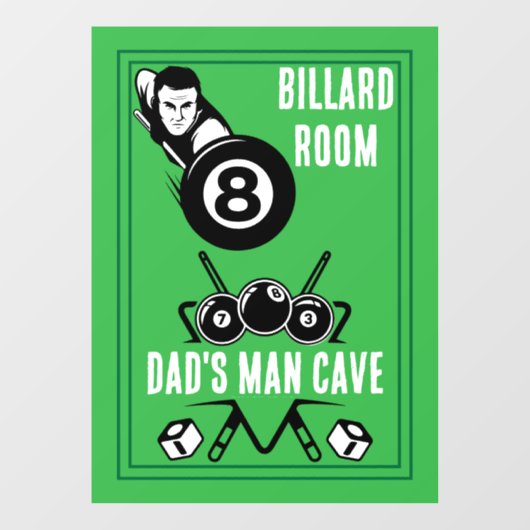  pocket billards raamsticker (Vel)