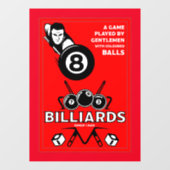 pocket billards raamsticker (Vel)