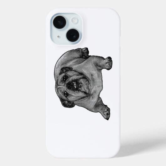 Pocket bulldog, ink-dot cool Case-Mate iPhone case (Achterkant)