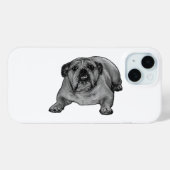 Pocket bulldog, ink-dot cool Case-Mate iPhone case (Achterkant (horizontaal))