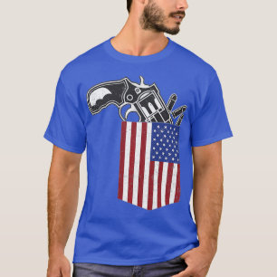 Pocket Bullet US Pistool Rights Control 2nd Arms T-shirt