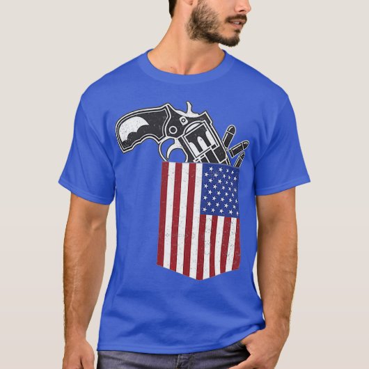 Pocket Bullet US Pistool Rights Control 2nd Arms T-shirt (Voorkant)
