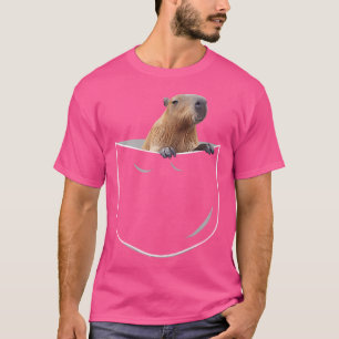 Pocket Capybara Grappig Capybara in zak T-shirt