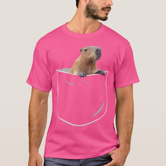 Pocket Capybara Grappig Capybara in zak T-shirt (Voorkant)
