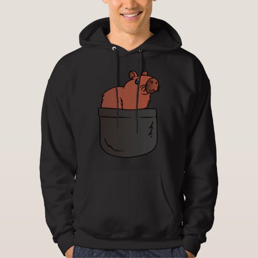 Pocket Capybara Guinea Pig Rodent Animal Capy Hoodie (Voorkant)