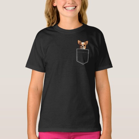 Pocket Chihuahua T-shirt (Voorkant)