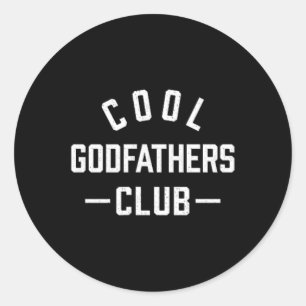 Pocket Cool Godfathers Club Beste vader ooit Retro Ronde Sticker