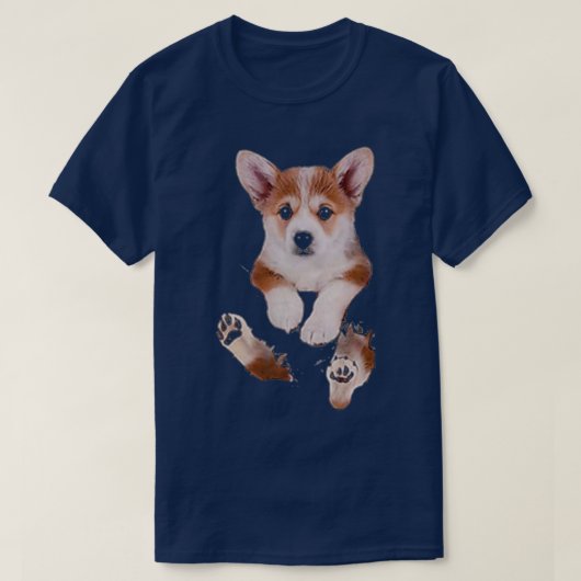 Pocket Corgi T-shirt (Design voorkant)