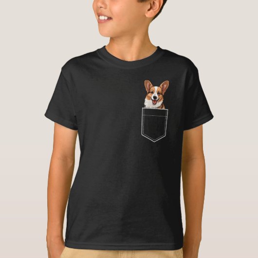 Pocket Corgi T-shirt (Voorkant)