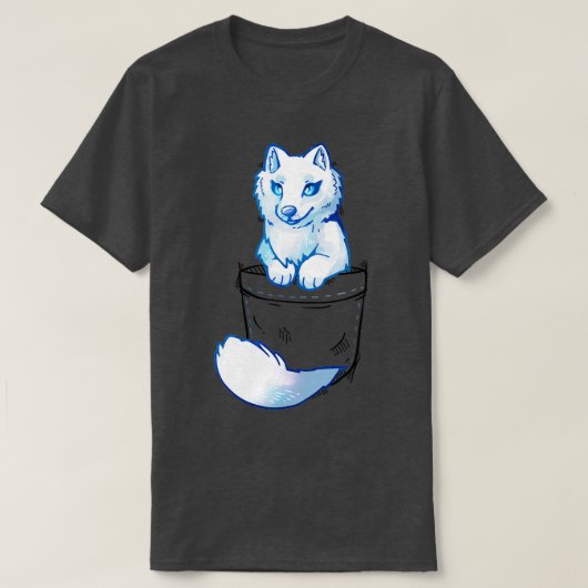 Pocket Cute Arctic Fox T-shirt (Design voorkant)